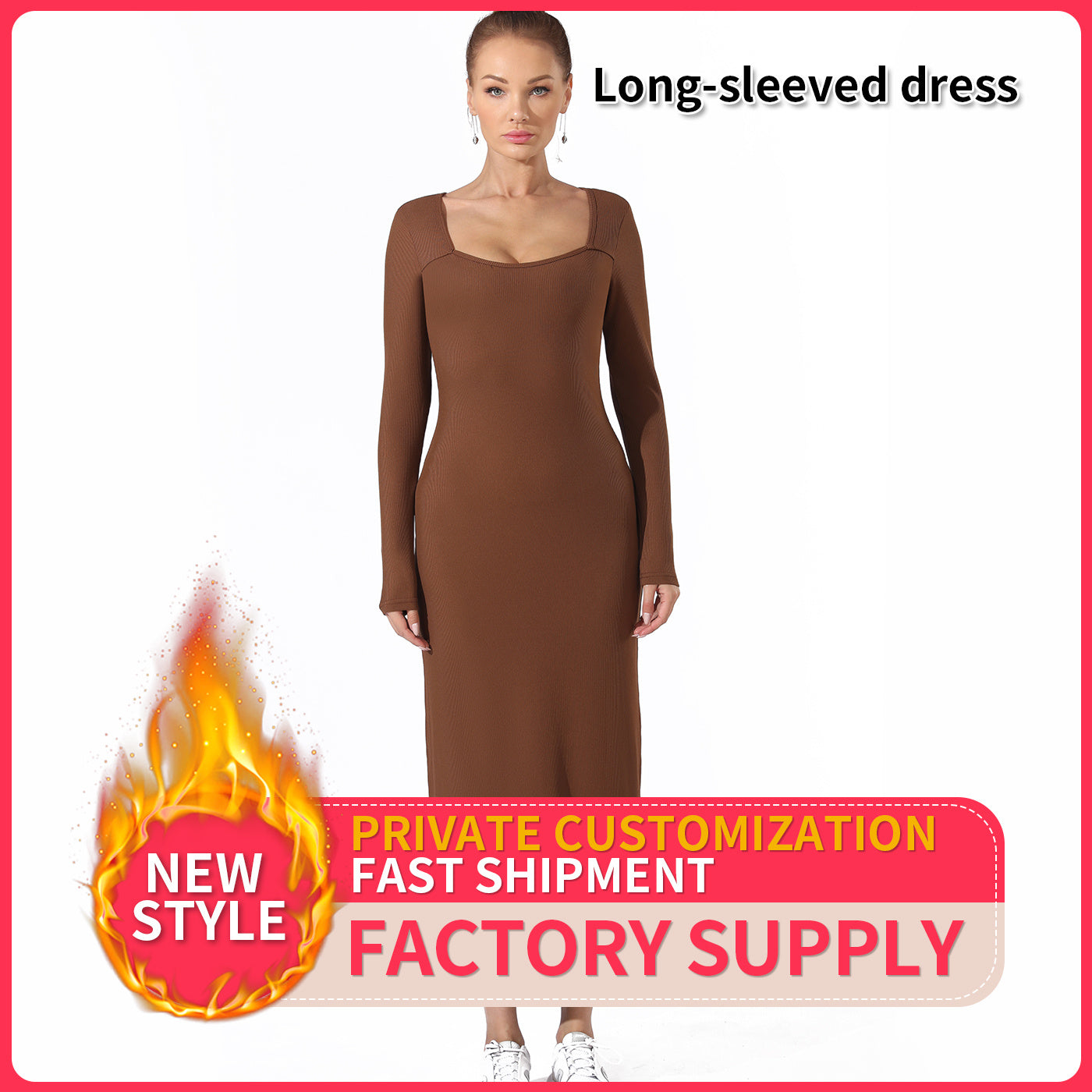 Women's Fashion Simple Solid Color Dress | Yazijico™