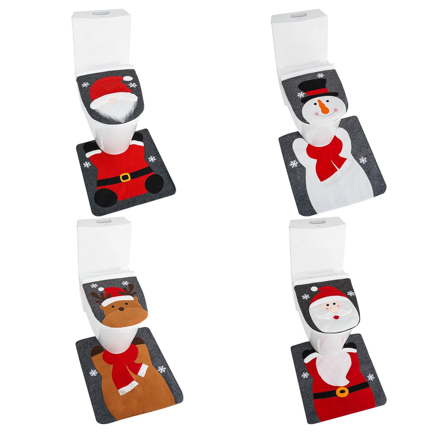 Toilet Seat Cover Christmas Snowman Faceless  | Yazijico™ 