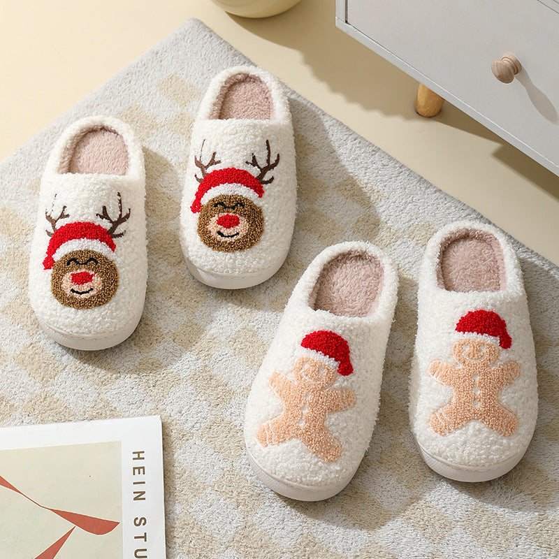 Christmas Home Slippers Cute Santa Claus | Yazijico™ 