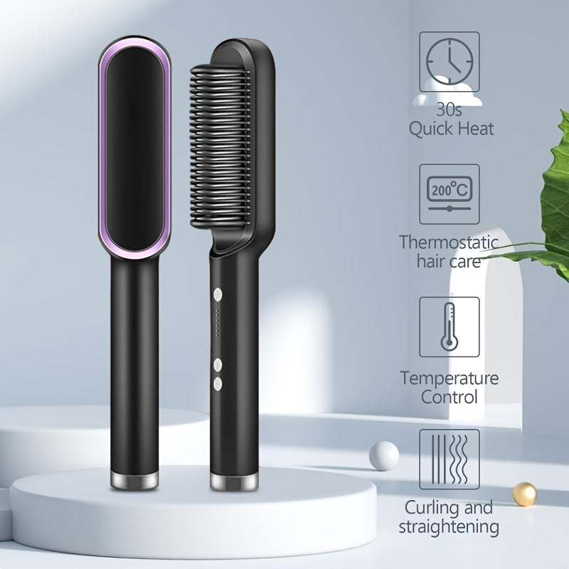 Electric Hair Straightener Brush Hot Comb | Yazijico™