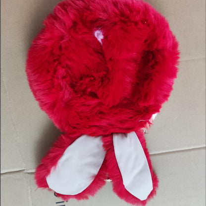 Plush Bag Faux Fur Rabbit Ear Clip | Yazijico™