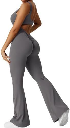Women Sleeveless Flare Jumpsuits Long Pants | Yazijico™