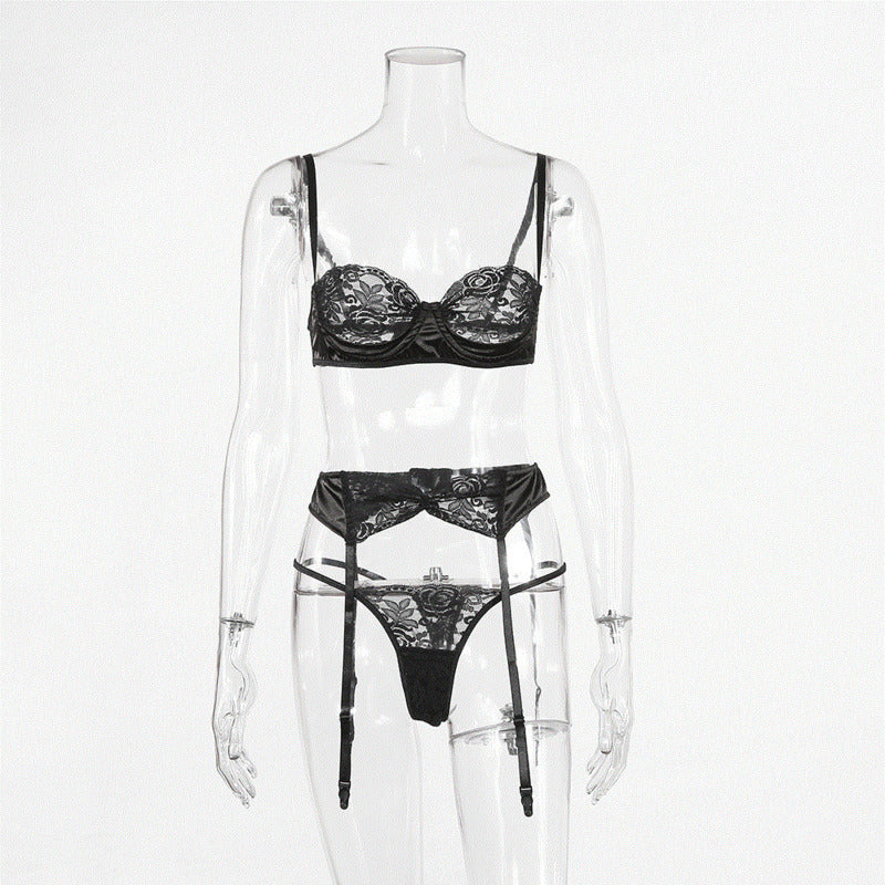 Ensemble de lingerie sexy en dentelle et maille Perspective | Yazijico™