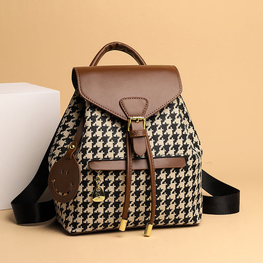 Houndstooth Backpack Women High Capacity  Yazijico™ 