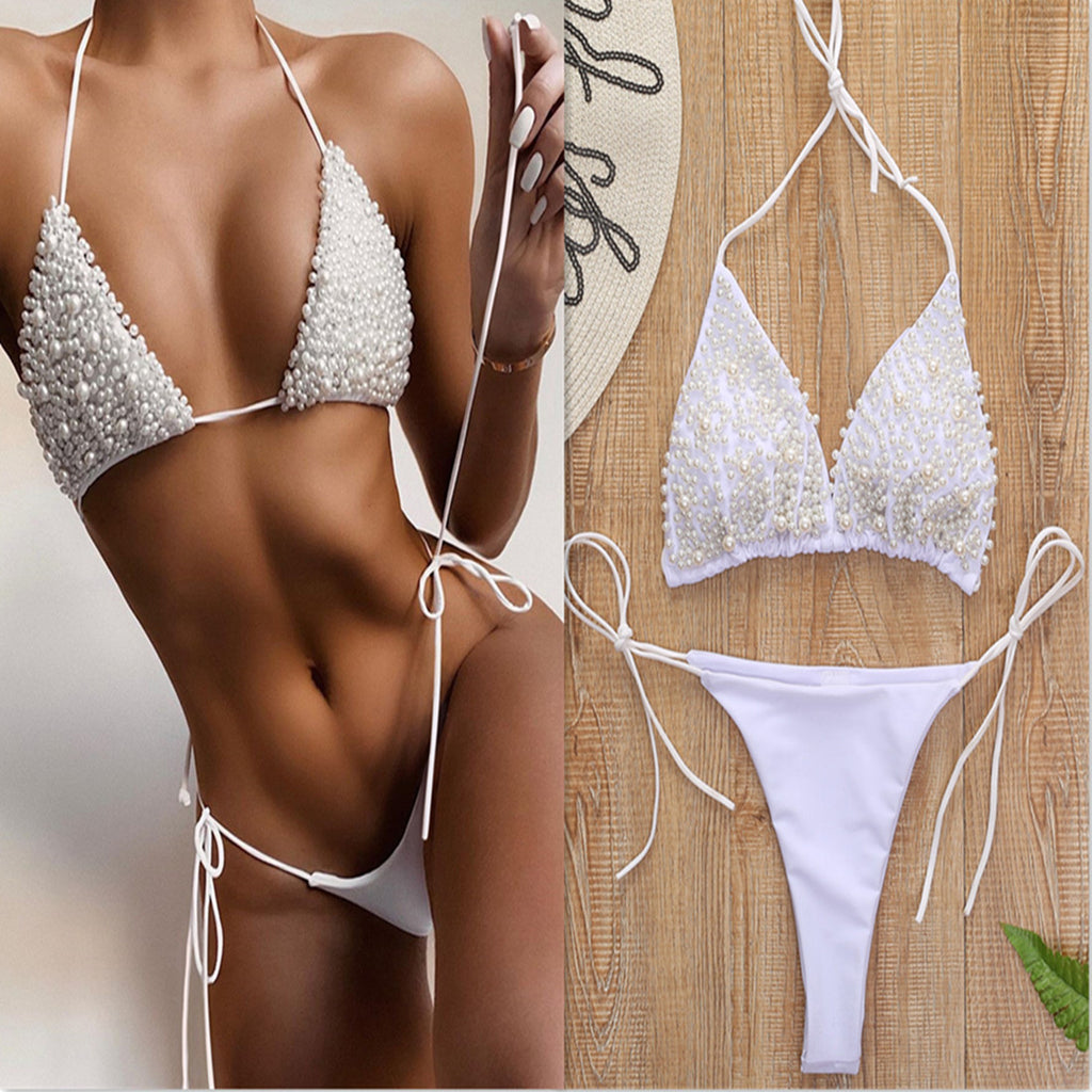 Bikini Female Swimsuit Two-pieces Halter | Yazijico™ 