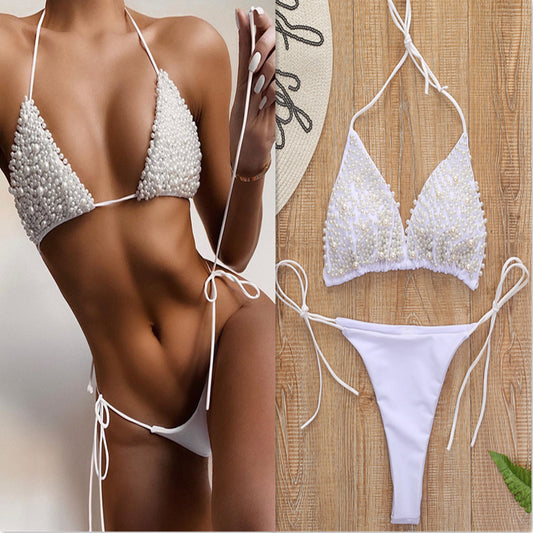 Bikini Female Swimsuit Two-pieces Halter | Yazijico™ 