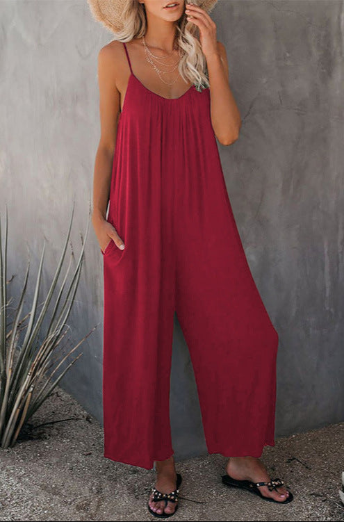 Women's Loose Sleeveless Jumpsuits Romper  Yazijico™ 