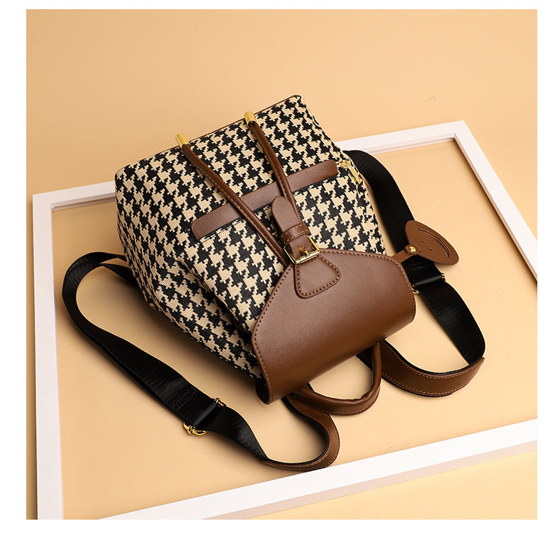 Houndstooth Backpack Women High Capacity  Yazijico™ 