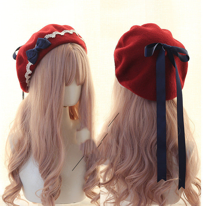 Hand Made Japanese Beret Lolita Girl Heart  | Yazijico™  