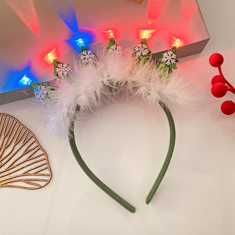 Christmas With Light Headband Snowflake Women's | Yazijico™