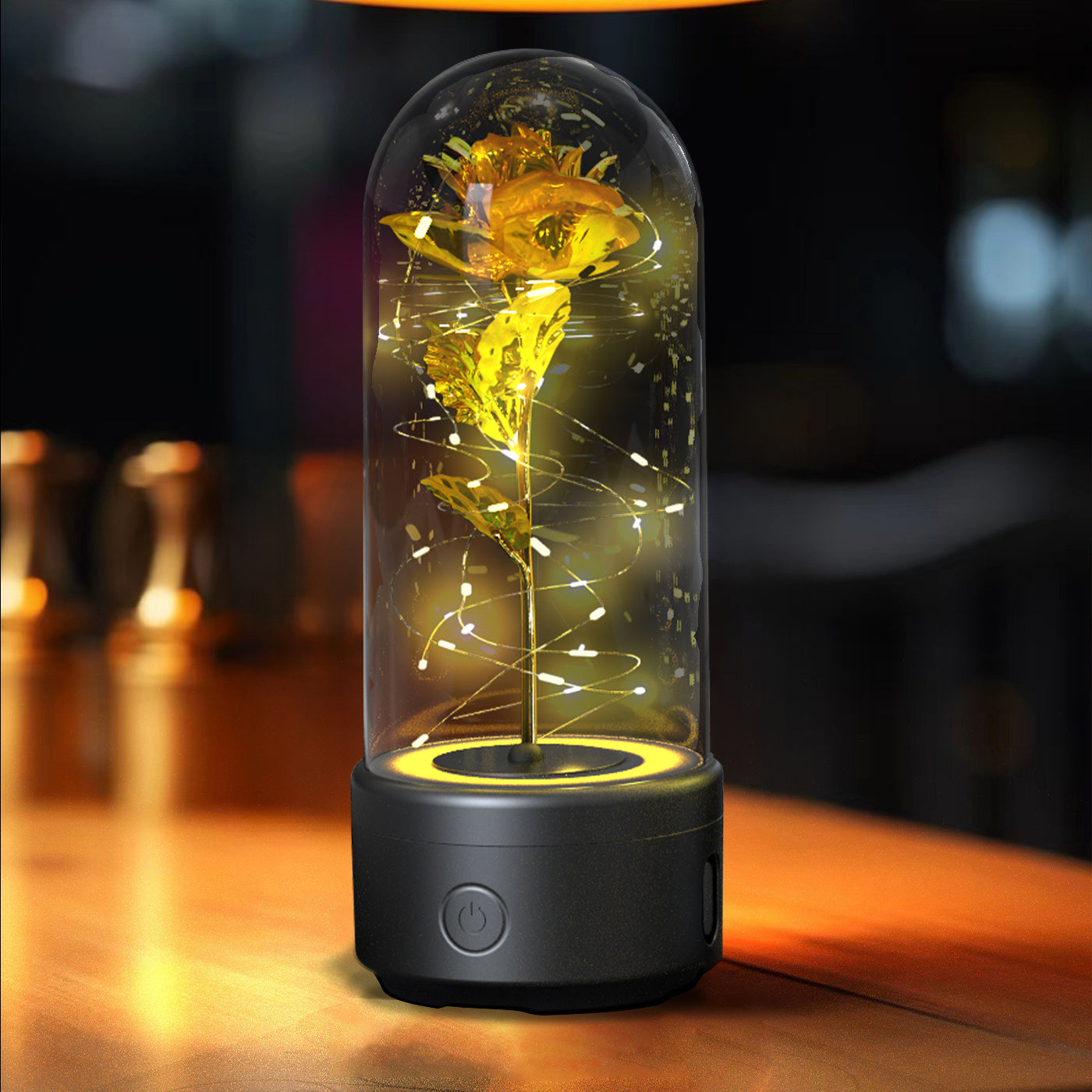 Creative 2 In 1 Rose LED Light And Bluetooth | Yazijico™