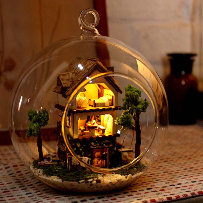 Hand-made Glass Ball Assembly House | Yazijico™