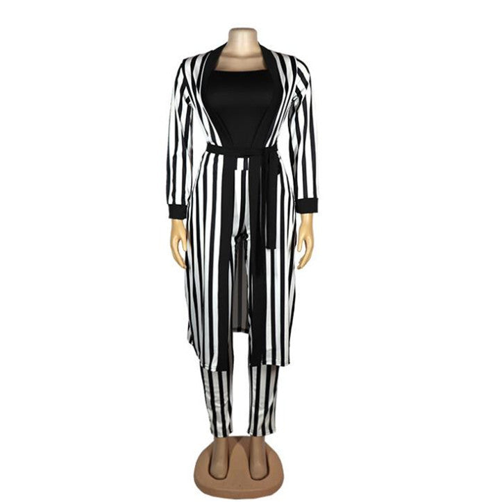 African women's two-piece set  striped clothes wish | Yazijico™