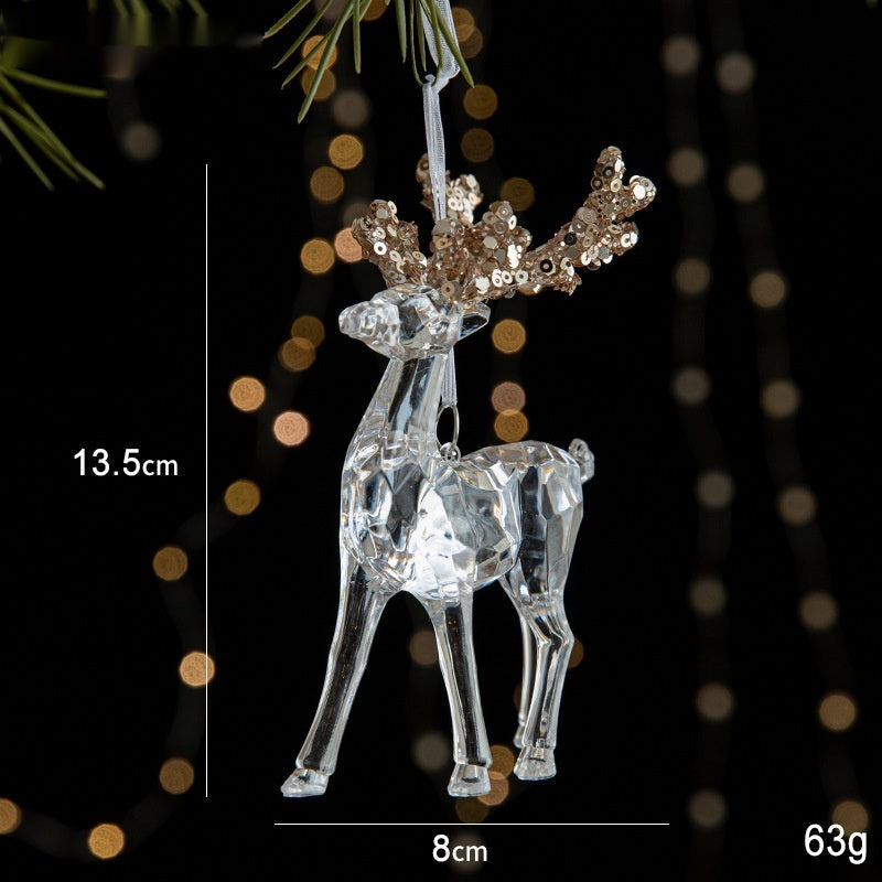 Christmas Decorations Sequins Acrylic Pendant | Yazijico™ 