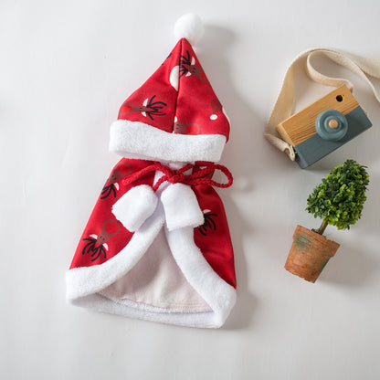 Cat Christmas Clothes Little Red Cape  | Yazijico™