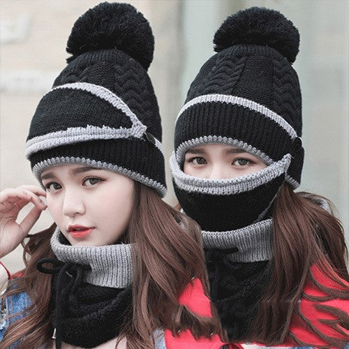 Plus velvet thick bib mask Fashionable  | Yazijico™