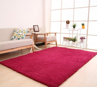 Yazijico™ Living Room Rug Area Solid Carpet Fluffy - Yazijico™ 