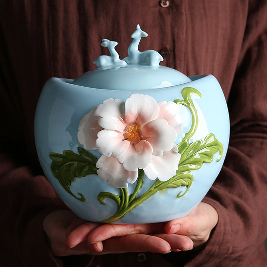 Hand-made Porcelain Sealed Tea Pot | Yazijico™ 