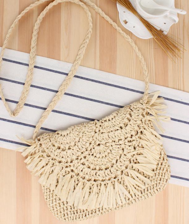 Hand-Made Tassel Beach Knitting Bag | Yazijico™