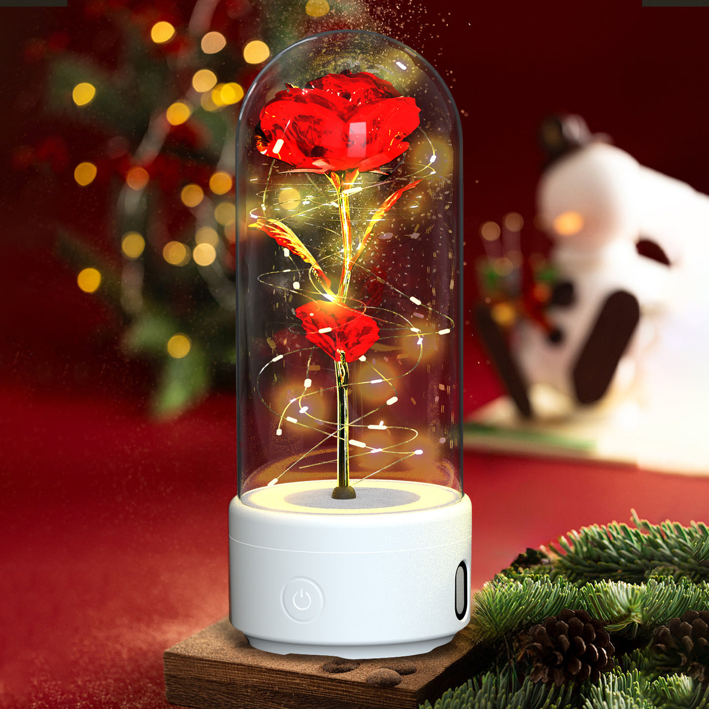 Creative 2 In 1 Rose LED Light And Bluetooth | Yazijico™