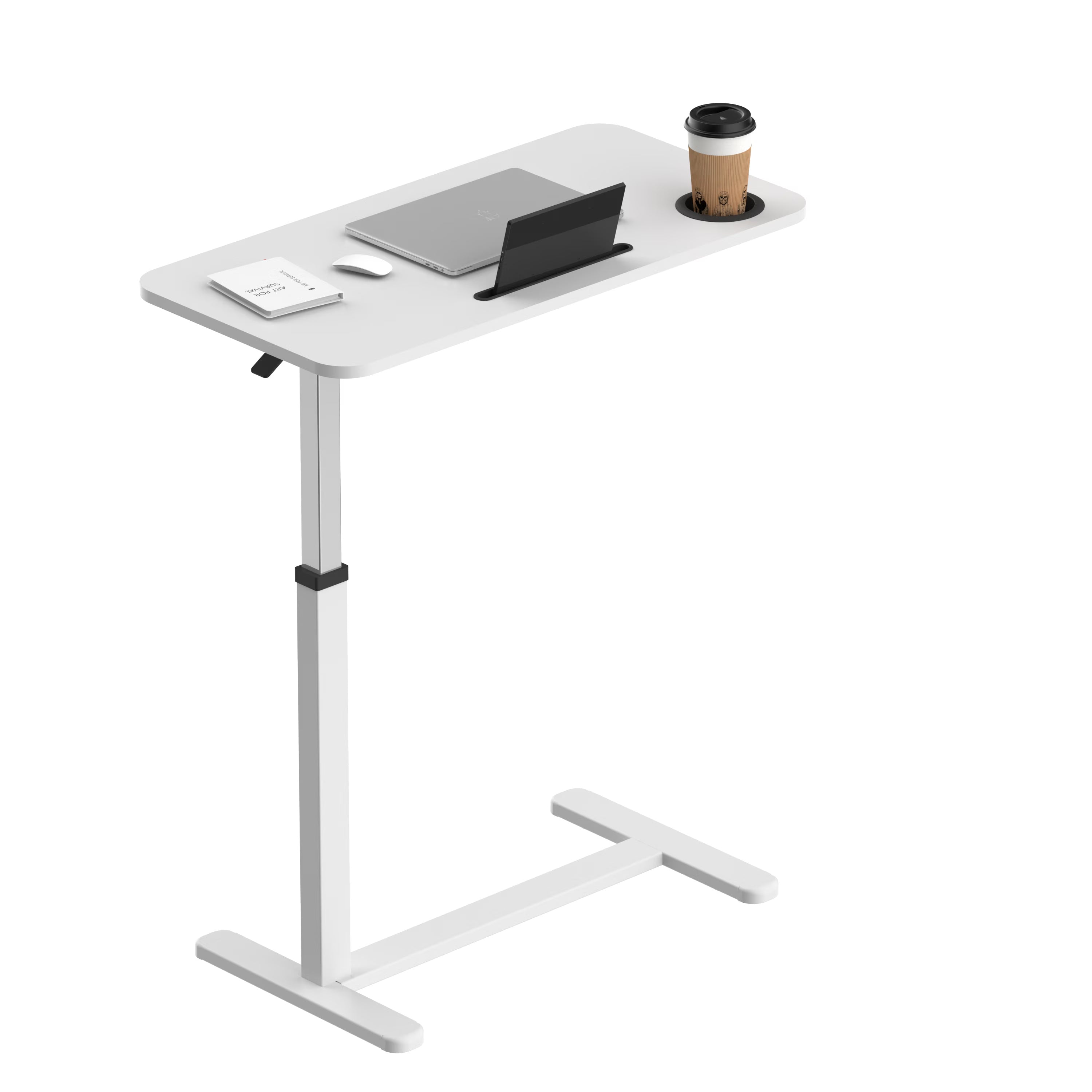 Standing Rolling Desk With Hidden Wheels Side | Yazijico™ 