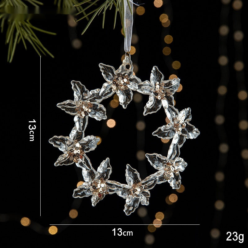 Christmas Decorations Sequins Acrylic Pendant | Yazijico™ 