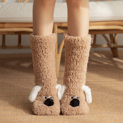 Socks Cute Cartoon Dog Floor Winter Warm  Yazijico™ 