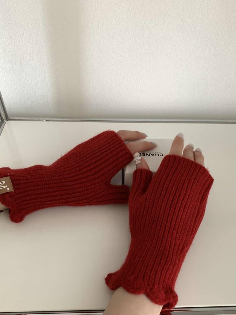 Hand-made Knitted Half Finger Gloves | Yazijico™ 