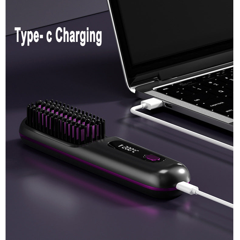 Straight Hair 2 In 1 Comb Wireless Hair Straightener  | Yazijico™ 