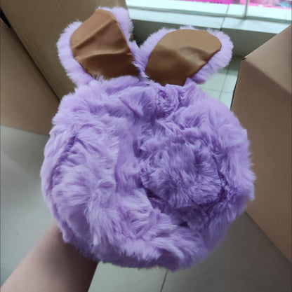 Plush Bag Faux Fur Rabbit Ear Clip | Yazijico™