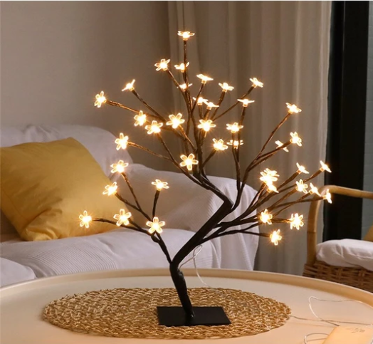 led cherry blossom lamp 36 bulbs christmas vase coffee floral lamp tre