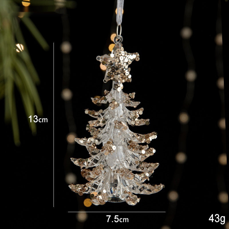 Christmas Decorations Sequins Acrylic Pendant | Yazijico™ 