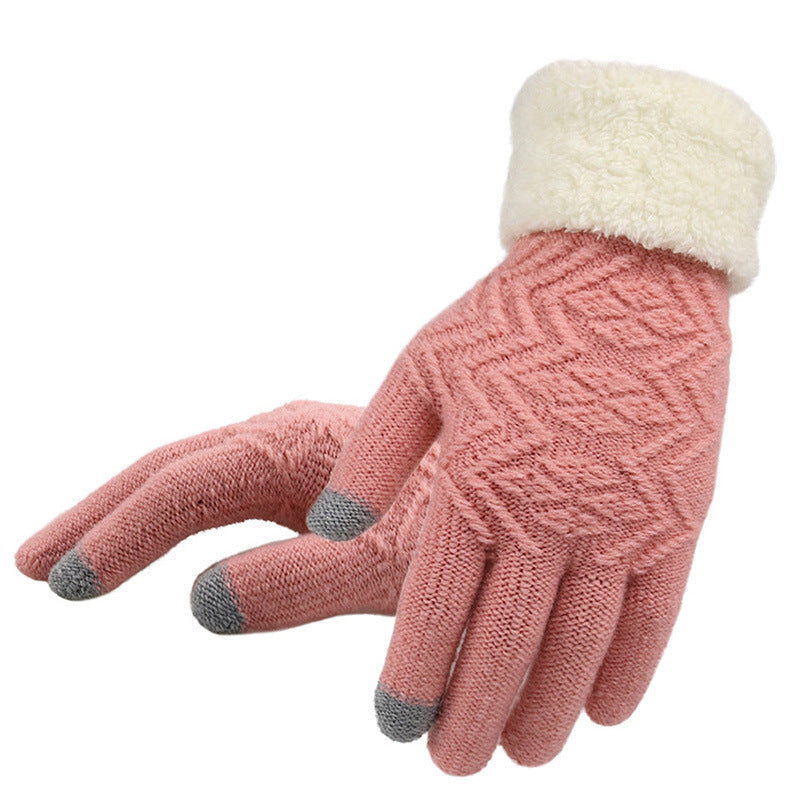 Female Winter knitted Gloves | Yazijico™