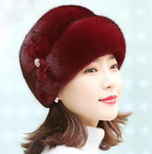 Fur Hat Female Artificial Mink Hair Top Hat | Yazijico™ 