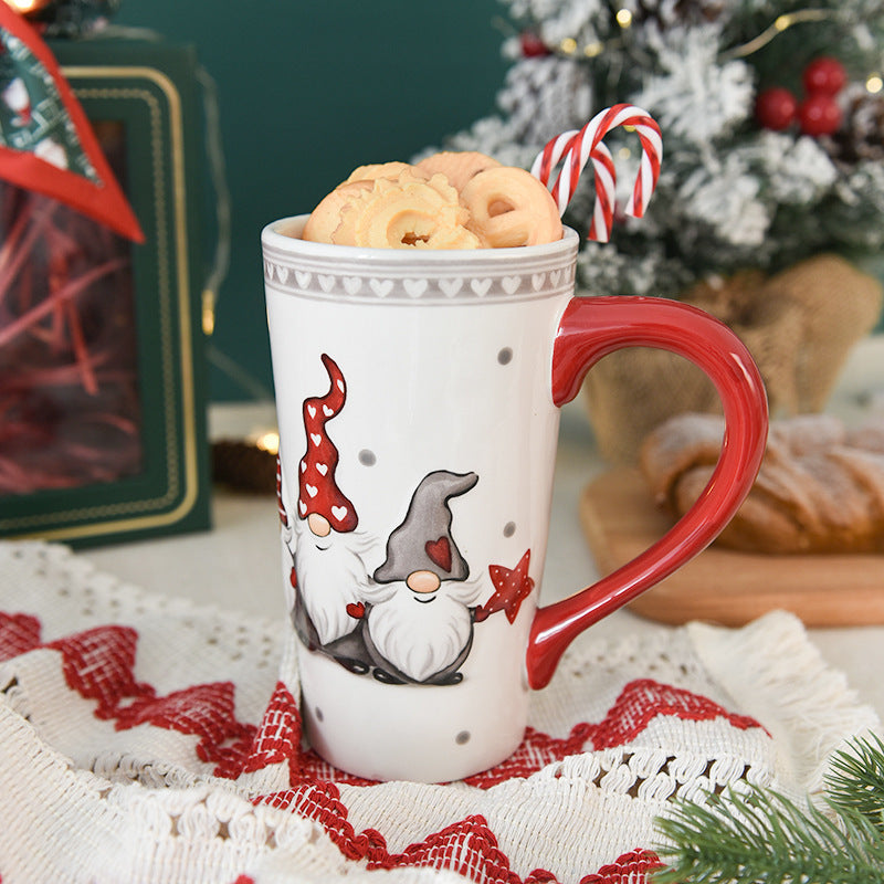 Christmas Large Capacity Ceramic Relief Cup | Yazijico™ 