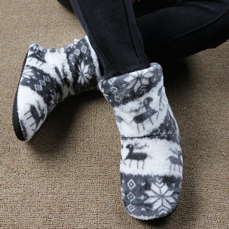 Christmas Elk Floor Shoes Indoor Socks | Yazijico™ 