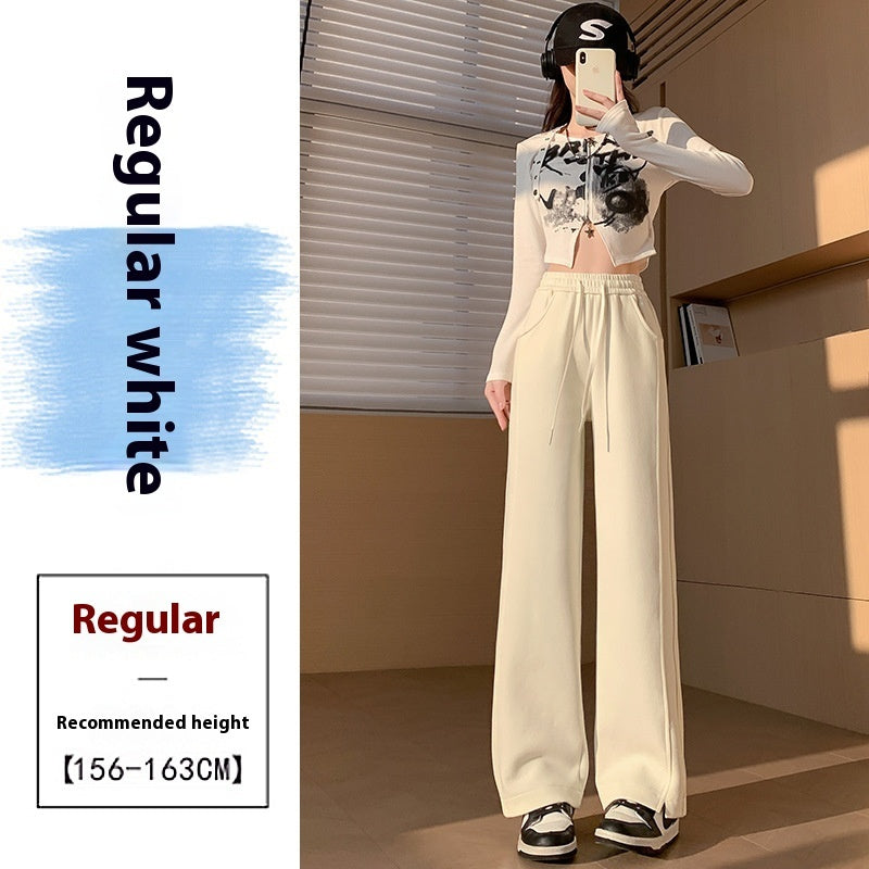 High Waist Long Thin Straight Sports Sweatpants| Yazijico™ 