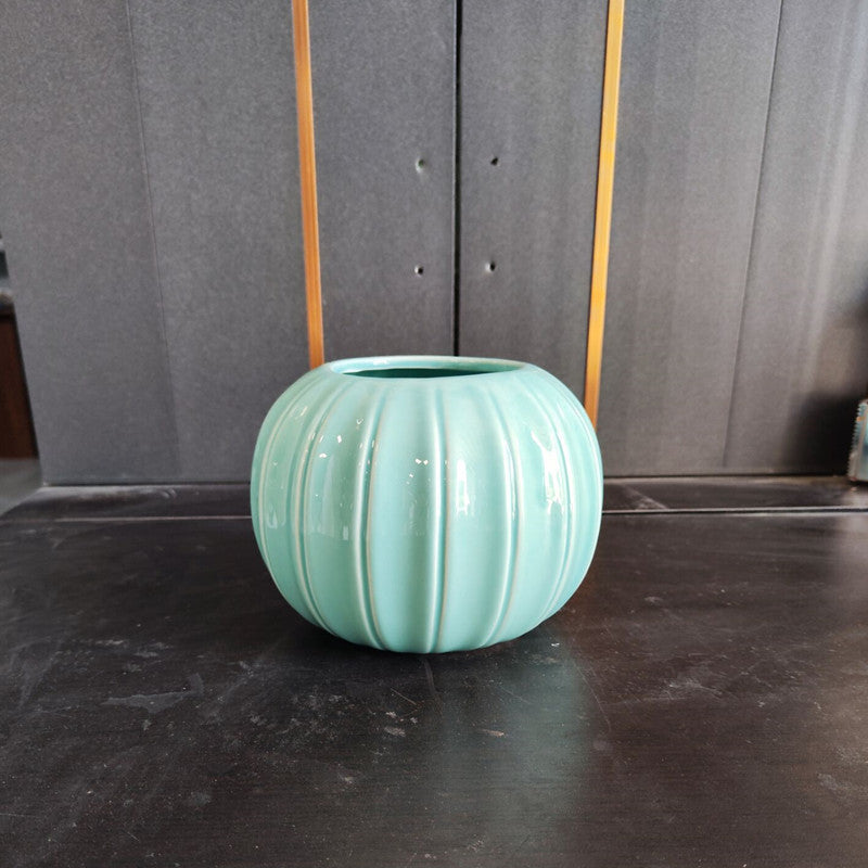 Hand-made Flower Ceramic Pumpkin Vase | Yazijico™ 