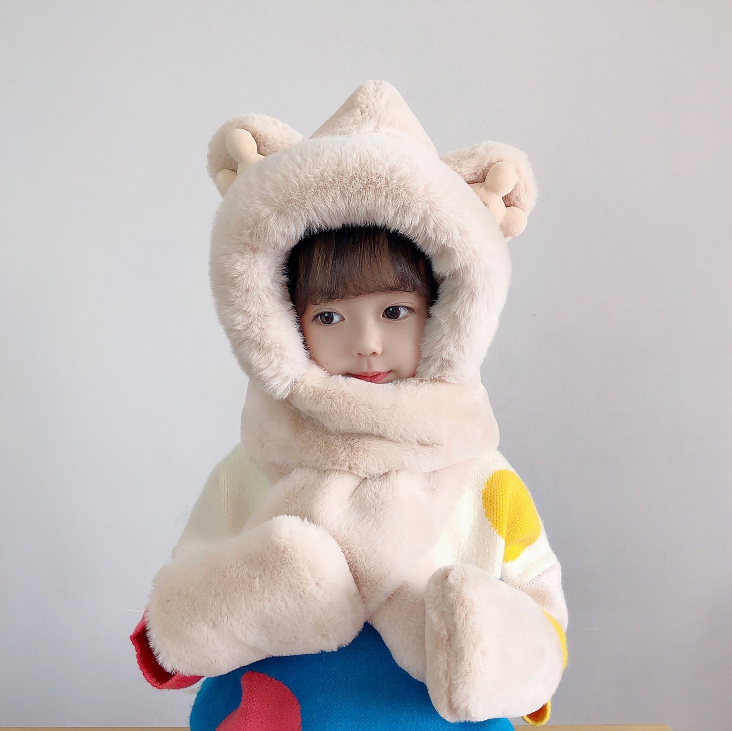 Children's Hat Scarf Gloves One-piece Hat | Yazijico™