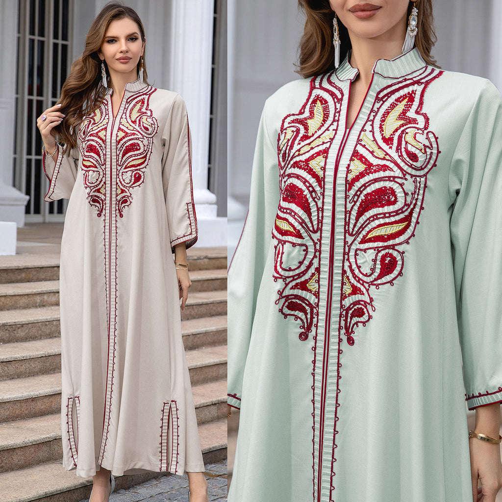 Muslim Middle East Embroidery Women Dress  Yazijico™