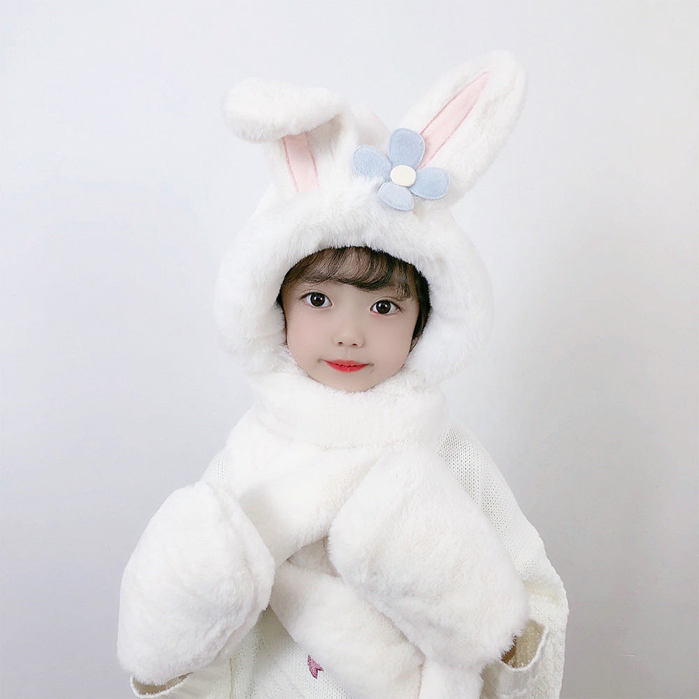 Children's Hat Scarf Gloves One-piece Hat | Yazijico™ 