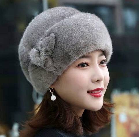 Fur Hat Female Artificial Mink Hair Top Hat | Yazijico™ 