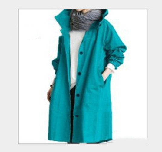 Jacket Casual Loose Button Pockets Hooded |  Yazijico™