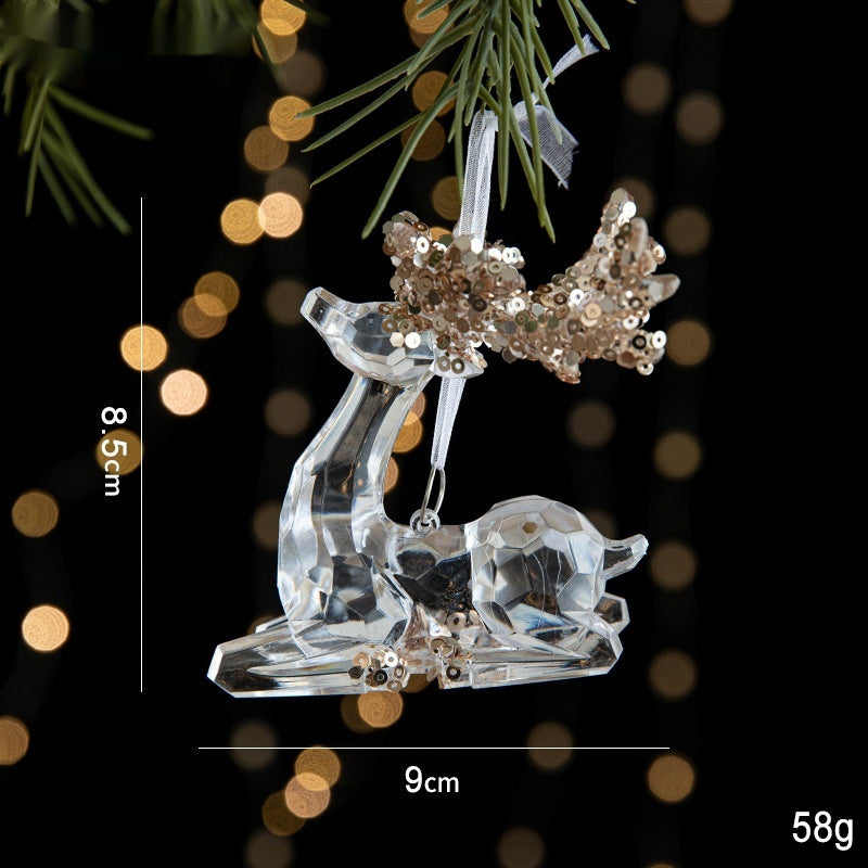 Christmas Decorations Sequins Acrylic Pendant | Yazijico™ 