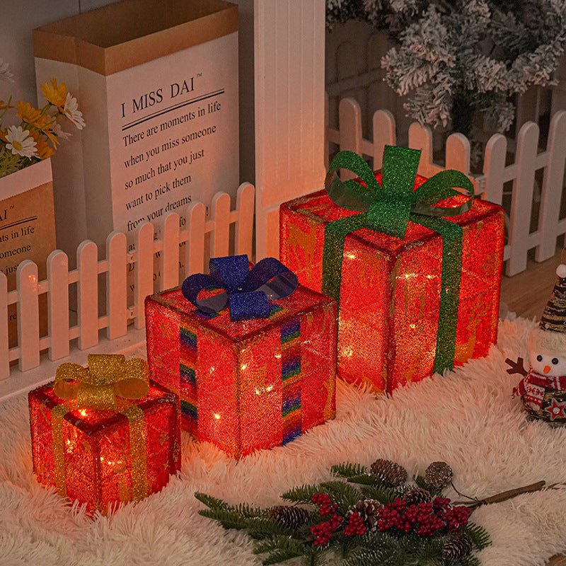 outdoor christmas decorations luminous christmas gift box