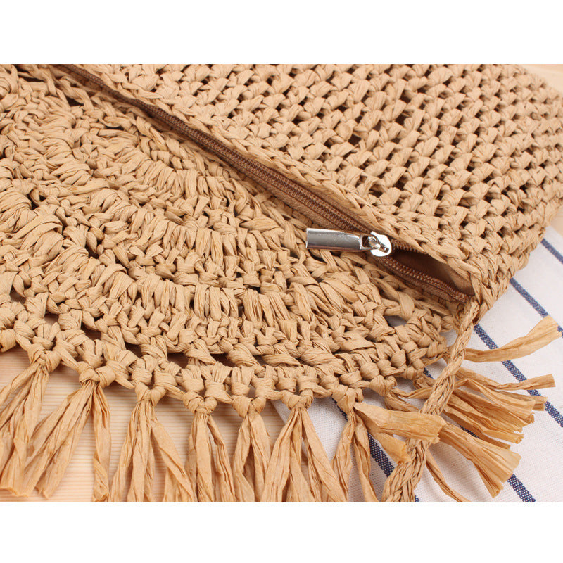 Hand-Made Tassel Beach Knitting Bag | Yazijico™