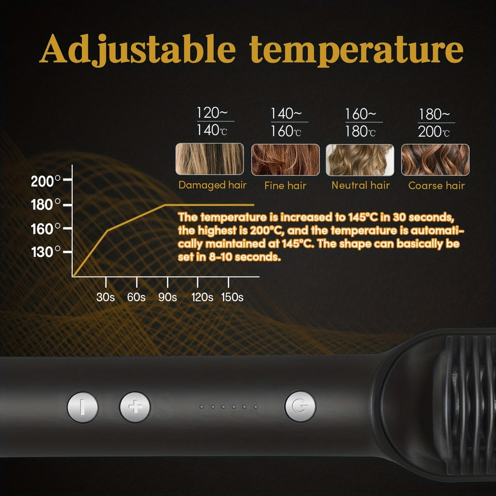 Electric Hair Straightener Brush Hot Comb | Yazijico™