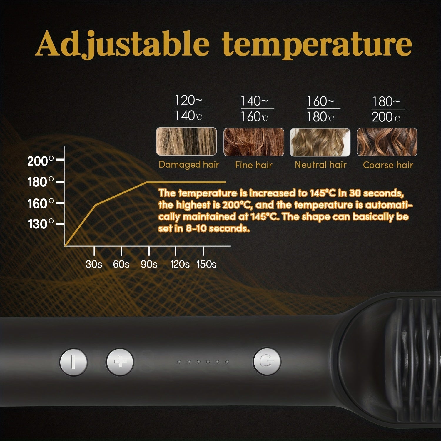 Electric Hair Straightener Brush Hot Comb | Yazijico™