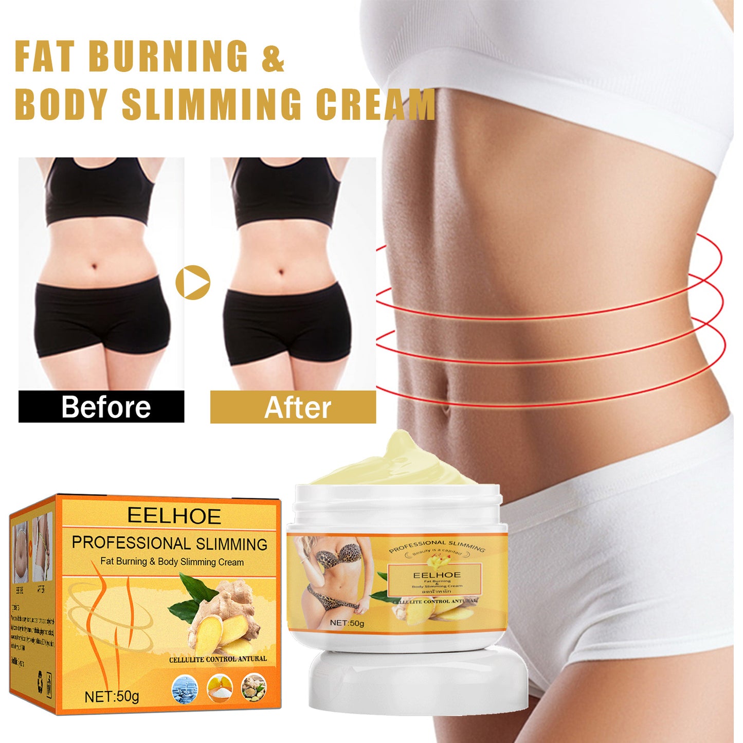 Ginger Weight Loss Cream Slimming EELHOE | Yazijico™