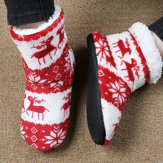 Christmas Elk Floor Shoes Indoor Socks | Yazijico™ 